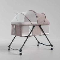 ราคา เปลเด็กพับได้ พับได้ เปลถอดได้ ป้องกันการพลิกกลับ เย็บเตียงขนาดใหญ่ (19549383820)