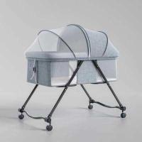 ราคา เปลเด็กพับได้ พับได้ เปลถอดได้ ป้องกันการพลิกกลับ เย็บเตียงขนาดใหญ่ (19549383819)