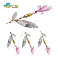 ราคา 4ชิ้น6 7กรัม 6เซนติเมตรเลื่อมเหยื่อล่อปลาขนนก3d ช้อนตาตะขอยากเหยื่อตกปลาพร้อมยอดเยี่ยม (18288156052)
