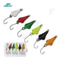 ราคา ชุดเหยื่อล่อปลาสปินเนอร์6ชิ้น3กรัม 2 8ซม พร้อมตะขอเหยื่อตกปลาเทียมอุปกรณ์ช้อนตกปลาสำหรับปลาเทราท์ (18287548472)