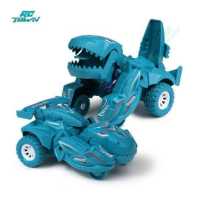 ราคา RCTOWN Kids Inertia Dinosaur Transforming Car Model Toy Collision Deformation Dinosaur Shape Toy Gifts For Children (16840441803)