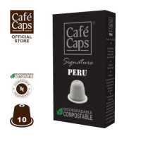 ราคา Cafecaps แคปซูลกาแฟ Nespresso Compatible Signature Peru 1กล่อง X 10 แคปซูล กาแฟคั่วกลาง เทสติ้งโน๊ต น้ำเชื่อมเมเปิ้ล กลิ่นผลไม้ครีมและรสหวานของช็อกโกแลต แคปซูลกาแฟใช้ได้กั (8687434150)