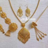 ราคา เครื่องประดับชุดไทยเป็นชุด เครื่องประดับชุดไทยสีทอง ชุดเซ็ท 4 ชิ้น (19112458798)