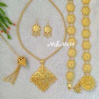 ราคา เครื่องประดับชุดไทยเป็นชุด เครื่องประดับชุดไทยสีทอง ชุดเซ็ท 4 ชิ้น (16855602965)