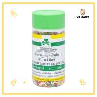 ราคา น้ำตาลเเต่งหน้าเค้ก เรนโบว์ มิกซ์ 80 กรัม (19484502543)