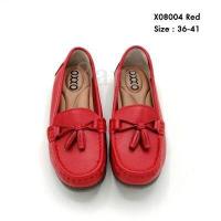 ราคา ส่งเร็วพิเศษ 8am รองเท้าเพื่อสุขภาพหนังแท้ หนังวัว รองเท้าคัทชู พี้นแบน หนังนิ่มมาก พี้นยางสั่งทำพิเศษ พื้นนิ่มมาก พี้นสูง1เซน X08004 (8069543015)