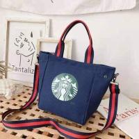 ราคา พร้อมส่ง กระเป๋าสตาร์บัค ถุงผ้าสตาร์บัค หูลาย มีสายสะพาย ขนาด กว้าง34Xยาว15Xสูง23cm กระเป๋าstarbucks กระเป๋าผ้า canvas กระเป๋าผ้าแคนวาส (9002915253)