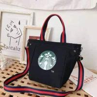ราคา พร้อมส่ง กระเป๋าสตาร์บัค ถุงผ้าสตาร์บัค หูลาย มีสายสะพาย ขนาด กว้าง34Xยาว15Xสูง23cm กระเป๋าstarbucks กระเป๋าผ้า canvas กระเป๋าผ้าแคนวาส (9002915252)