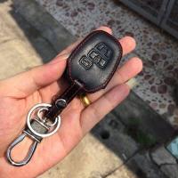 ราคา ซองหนัง ใส่กุญแจรีโมทรถยนต์ รุ่นดอกกุญแจโลโก้เหล็ก Toyota New Vios Yaris Commuter 2 3 ปุ่ม (18714687756)