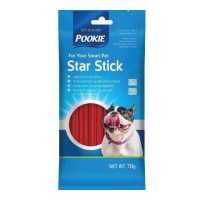 ราคา pookie star stick ขนมขัดฟัน รสเนื้อ 70 กรัม (11448448013)
