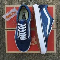 ราคา Vans Old Skool สีน้ำเงิน Navy พร้อมกล่อง ส่งฟรี มีเก็บปลายทาง (833488460)