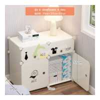 ราคา ตู้เก็บของข้างเตียง เฟอร์นิเจอร์ห้องนอน ตู้ข้างเตียง ชั้นวางของ ตู้ข้างเตียงพลาสติก ตู้อเนกประสงค์ ตู้เก็บของ สีดำ สีขาว ติดตั้งง่าย (16699650859)