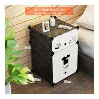 ราคา ตู้หัวเตียง ตู้ประกอบง่าย พร้อมชั้นวางลิ้นชัก ตู้ข้างเตียง ตู้ลิ้นชัก ประกอบง่าย มี 2 สี ตู้ใส่ของ ตู้เก็บของพลาสติก ตู้อเนกประสงค์ (17445315168)