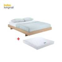 ราคา เตียงนอน รุ่นโกเบ สีบาวาเรี่ยน โอ๊ค ขนาด 5 ฟุต และ 6 ฟุต สีขาว พร้อม ที่นอน รุ่นเซนซอรี่ แคร์ 5 8 และ 6 8 (10836804458)