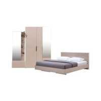 ราคา INDEX LIVING MALL ชุดห้องนอน รุ่นแมสซิโม่ แมกซี่ ขนาด 5 ฟุต เตียงนอน พื้นเตียงซี่ ตู้เสื้อผ้า 3 บาน พร้อมกระจกเงา โต๊ะเครื่องแป้ง สีหินทราย (18445508738)