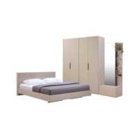ราคา INDEX LIVING MALL ชุดห้องนอน รุ่นแมสซิโม่ แมกซี่ ขนาด 5 ฟุต เตียงนอน พื้นเตียงซี่ ตู้เสื้อผ้า 4 บาน โต๊ะเครื่องแป้ง สีหินทราย (18473689936)