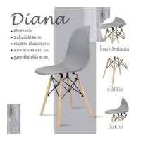 ราคา เก้าอี้ Diana เก้าอี้ สไตล์โมเดิร์น เก้าอี้สไตล์โมเดิร์น สวยทันสมัย ที่นั่งพลาสติก ขาไม้สีบีช มีสีขาว สีดำ สีเทา (14451795725)