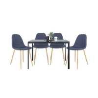 ราคา INDEX LIVING MALL ชุดโต๊ะอาหาร 4 ที่นั่ง รุ่นเฮนรี่ นอร์ร่าห์ โต๊ะ 1 เก้าอี้ 4 สีดำ น้ำเงิน (5512432169)