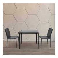 ราคา SB Design Square SB FURNITURE SB DESIGN SQUARE SB FURNITURE โต๊ะทานอาหาร Puccini โต๊ะอาหารขาเหล็กท๊อปหิน สีดำ (1300322207)