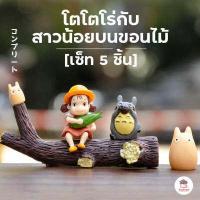 ราคา โตโตโร่กับสาวน้อยบนขอนไม้ เซต 5 ชิ้น ตุ๊กตาจิ๋ว โมเดลจิ๋ว แต่งสวน (4559066495)