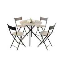 ราคา Global House DELICATO ชุดโต๊ะอาหาร 4 ที่นั่ง รุ่น HY1Z4Y โต๊ะ 80x80x77 ซม เก้าอี้ 34x37x83 5 ซม สีน้ำตาลอ่อน รับประกันของเเท้ (17509597198)