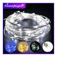 ราคา Decoration LED strip light for Christmas holiday light 3 meter 30 led beads silver wire with USB plug (9202379351)