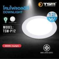 ราคา โคมไฟดาวน์ไลท์ LED Downlight Panel ฝังฝ้า ติดฝ้าเพดาน 12W ดาวไลท์ แบบบาง กลม แสงขาวDaylight 6500K 12W แบบกลม 5 7 นิ้ว (12091679271)