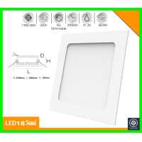 ราคา โคมไฟดาวน์ไลโคมพาเนลไลท์แอลอีดี ดาวน์ไลท์ LED Panel Downlight ขนาด4นิ้ว9w 6นิ้ว12W 8นิ้ว18Wทรงเหลี่ยม แสงเดย์และแสงวอร์ม (16383689737)