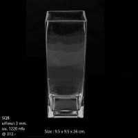 ราคา OrientalFineArt โหลแก้วสี่เหลี่ยม แจกันแก้วสี่เหลี่ยมทรงสูง สำหรับจัดดอกไม้ หรือเป็นแจกันดอกไม้พระ (2728028296)