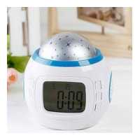 ราคา นาฬิกาปลุกตั้งโต๊ะ นาฬิกาดิจิตอลเรื่องแสง แสดง อุณหภูมิ นาฬิกาโคมไฟฉายภาพดวงดาว นาฬิกาเสียงเพลง (18216684911)
