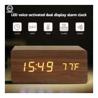 ราคา BH ไม้นาฬิกาปลุก Led Smart Dual นาฬิกาปลุกแบบมีหน้าจอ Usb นาฬิกาทำจากไม้ นาฬิกาปลุกดิจิตอล รูปแบบกระจก led นาฬิกาปลุก ตั้งโต๊ะ นาฬิกาปลุกดิจิตอลต (11686166346)