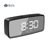 ราคา Brifit ดิจิตอลนาฬิกาปลุก LED นาฬิกาตั้งโต๊ะ12 24H นาฬิกาตั้งโต๊ะ2สัญญาณเตือนภัยเลื่อนฟังก์ชั่นปรับความสว่าง USB หรือแบตเตอรี่ Powered สีดำ (19455374752)
