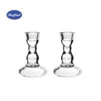ราคา Raffael เชิงเทียนแก้วฐานกลม คู่ เชิงเทียน เชิงเทียนแก้ว เชิงเทียนแก้วใส (1568728529)