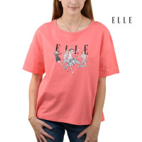 ราคา ELLE Boutique เสื้อยืดสตรีคอปาด ทรง Crop แขนสั้น สกรีนลาย ELLE LIMITED EDITIONS W3K569 (15634816397)