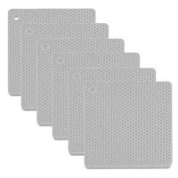 ราคา Silicone Pot Trivet 6PCS Food Grade Hot Mat Square Pot Holder Kitchen Accessories Hot Pad for Dining Rooms Kitchens Restaurants Canteens Cafeterias amicable (19405719581)