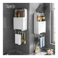 ราคา YEYAที่ใส่ช้อนส้อม ติดผนัง ไม่ต้องเจาะ ที่วางตะเกียบ ที่ใส่ช้อน ที่เก็บช้อน ที่เก็บของส้อมและตะเกียบ ชั้นวางในครัว พร้อมถาดรองน้ำทิ้ง มีตะขอ ที่ใส่ตะเกียบชั้นวางตะเกียบในครัว ตะแกร (13840062735)