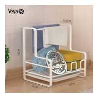 ราคา YEYA ที่คว่ำจานสแตนเลส สแตนเลส ชั้นวางของในครัว อ่างล้างจานสแตนเลส ที่วางฟองน้ำ ที่วางฟองน้ำล้างจานมีรูระบายน้ำ ที่วางของ สำหรับอ่างล้างจาน ตะแกรงวางฟองน้ำ ชั้นวางของ ตากผ้าเช็ดมือ (14360817227)