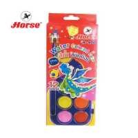 ราคา Horse ตราม้า สีน้ำ12สี ชนิดก้อน กล่องพลาสติก H 400 (2034194333)
