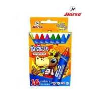 ราคา Horse ตราม้า สีเทียน แท่งกลาง 16 สี จำนวน 1 กล่อง (16971380556)