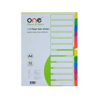 ราคา อินเด็กซ์กระดาษ 12หยัก คละสี ONE (13083510906)