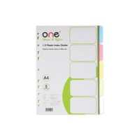 ราคา อินเด็กซ์พลาสติก 5หยัก 5สี คละสีใส 10แผ่น ชุด ONE (13083797048)