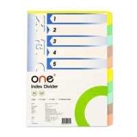 ราคา อินเด็กซ์กระดาษ A4 L 10หยัก คละสีอ่อน ONE (13089346314)