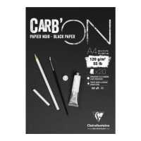 ราคา Clairefonne CarbON กระดาษวาดเขียนสีดำ 120 แกรม สำหรับดินสอ สีชอล์ก และดรายเทคนิค A4 Glued pad 20sh 120g 975039C (15041925188)