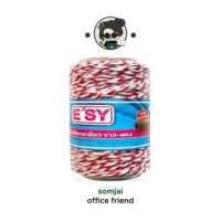 ราคา E sy เชือกไปรษณีย์ ยาว 200 เมตร ความหนา 3 มม เชือกเกลียวขาวแดง (16239326887)