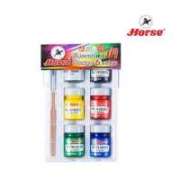 ราคา HORSE ตราม้าสีโปสเตอร์ชุด 6 สี พู่กัน ถาดพลาสติก จำนวน 1 ชุด (5504694582)