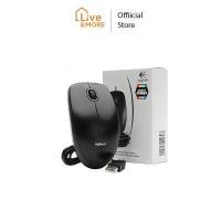 ราคา Logitech เมาส์มีสาย รุ่น B100 Optical USB Mouse Black (16150906421)