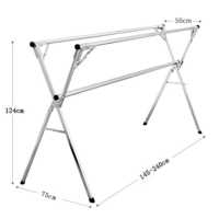 ราคา MQQHOMEEลดพิเศษ ราวตากผ้า ราวแขวนเสื้อ ราวตากผ้าบาร์คู่ x series ราวตากผ้าขนาดใหญ่ มีหลายขนาดให้เลือก ยืด หด พับเก็บได้ สแตนเลส ราวตากผ้าคอนโด ที่ตากผ้า ราวแขวนเสื้อ ราวตากผ้าตั้งพ (19355507273)