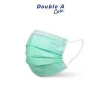 ราคา Double A Care หน้ากากอนามัยทางการแพทย์ ชนิดยางยืด 3 ชั้น สีเขียว SURGICAL MASK 3 PLY (17432913856)