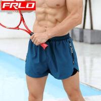 ราคา กางเกงวิ่งขาสั้น 2 in 1 มีกระเป๋าซิบ2ข้าง มีซับใน กางเกงกีฬา กางเกงออกกำลังกาย Sport pants แห้งไว (3821302739)