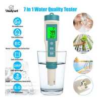 ราคา ชุดทดลองดิจิทัลเครื่องทดสอบค่าพีเอช7 IN 1 TDS Ec orp temp ตัวทดสอบวัดค่า PH เครื่องตรวจคุณภาพน้ำเครื่องทดสอบ PH สำหรับใช้ในครัวเรือนดื่มน้ำไฮโดรโปนิกส์ (19876309805)